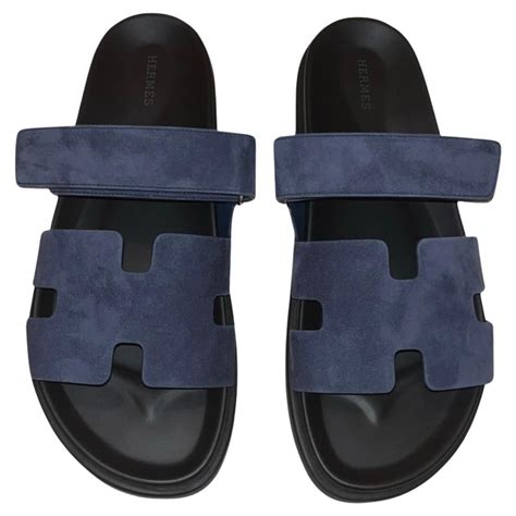 hermes blue jelly sandals|hermès chypre sandals shearling.